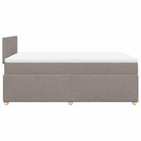 Boxspring met matras stof taupe 120x190 cm - thumbnail