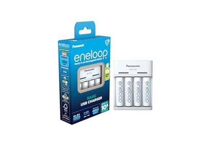 Panasonic USB lader BQ-CC61 + 4 Eneloop AA batterijen - thumbnail