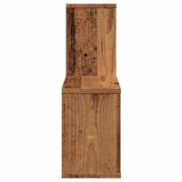Wandschap 100x18x53 cm bewerkt hout oud houtkleurig - thumbnail