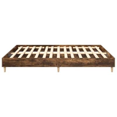 Bedframe zonder matras 200x200 cm spaanplaat gerookt eiken