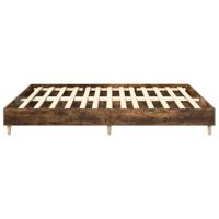 Bedframe zonder matras 200x200 cm spaanplaat gerookt eiken - thumbnail