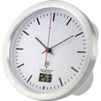 Renkforce E1003R Wandklok Zendergestuurd 17 cm x 6 cm Zilver Geschikt voor vochtige ruimtes - thumbnail