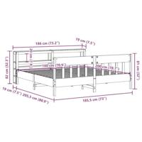 Bedframe zonder matras massief grenenhout wasbruin 180x200 cm - thumbnail