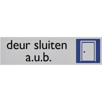 Infobord pictogram deur sluiten 165x44mm - thumbnail