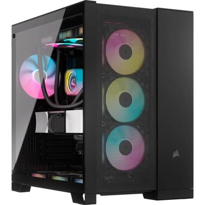 Case per PC - CORSAIR - 6500X Mid-Tower a doppia camera in vetro temperato - Nero