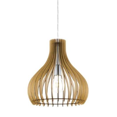 Eglo HanglampTindori 38cm lichtbruin hout - 96258