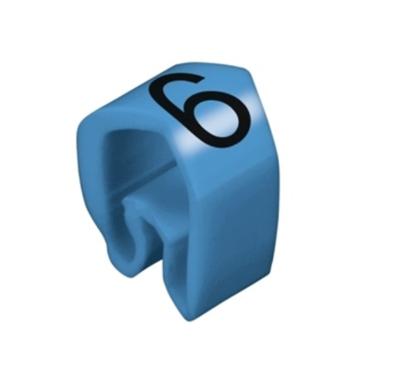 Weidmüller CLI C 2-4 BL/SW 6 MP Markeerring Opdruk 6 Buitendiameter 4 tot 10 mm 0251311521 Weidmüller CLI C 2-4 BL/SW 6 MP Markeerring Opdruk 6 Buitendiameter 4 tot 10 mm 0251311521