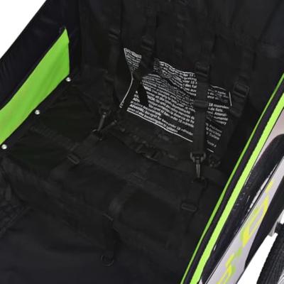 VidaXL Fietstrailer 30 kg grijs en groen