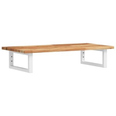 Badkamer wandschap staal en massief acaciahout