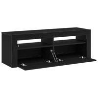 TV-kast Zwart Eiken 120 x 35 x 40 cm Bewerkt hout - thumbnail