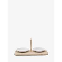 L.S.A. Dine Serveerplank met 2 Schalen Laag - thumbnail