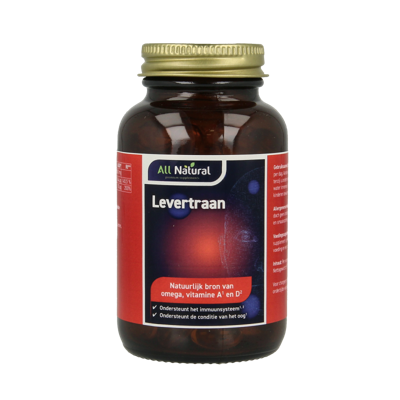 All Natural Levertraan vitamine a & d 100 Capsules