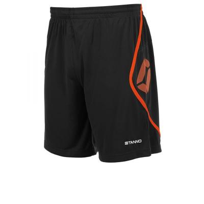 Stanno 420117 Pisa Short - Black-Shocking Orange - XL