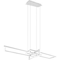 LED Hanglamp 34W - Dimbaar Warm Wit 3000K - Rechthoekig - Mat Wit Aluminium - thumbnail