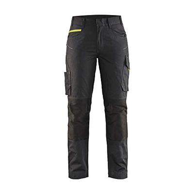 Blåkläder Dames service werkbroek met stretch 71951330 | Zwart/High-Vis Geel | Maat 40 - 7330509647110