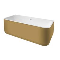 XenZ Half Vrijstaand Bad Guido 160x71x62 cm Solid Surface Goud - thumbnail