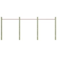 VidaXL Rekstokken 3 st 125 cm staal rood - thumbnail