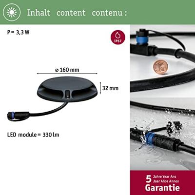 Paulmann Plug & Shine buitenlamp grondopbouw overrijdbaar 2 lichts