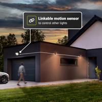 Londen - LED Wandlamp met sensor - 30 Watt 2500 Lumen - Bewegingssensor en schemerschakelaar - 3000K warm wit licht - Zwart - thumbnail