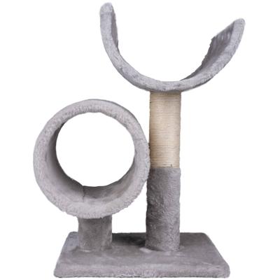 Maxxpro Krabpaal - Met Tunnel - 50 cm - Pluche en Sisal - Grijs Maxxpro Krabpaal - Met Tunnel - 50 cm - Pluche en Sisal - Grijs