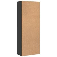 Hoge kast 70x35x180 cm bewerkt hout zwart - thumbnail