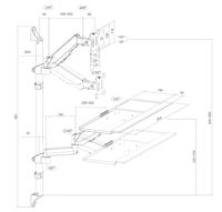 My Wall HL64L Monitor-wandbeugel 1 stuks 43,2 cm (17) - 81,3 cm (32) Zwart In hoogte verstelbaar, Kantelbaar, Zwenkbaar, Toetsenbordhouder - thumbnail