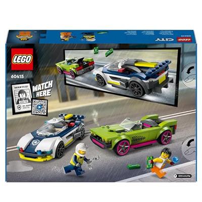 LEGO CITY politiewagen en snelle autoachtervolging 60415 - thumbnail