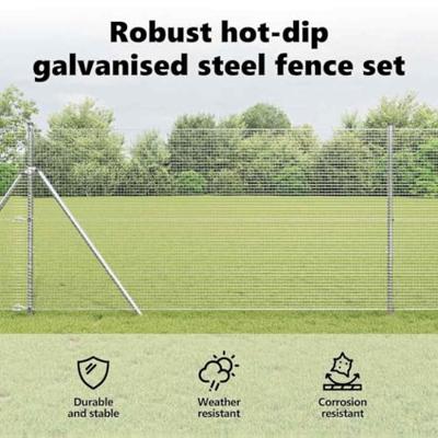 VidaXL Afrasteringspaal zilver 25 x 1,4 m (19 x 19 mm gaas) staal