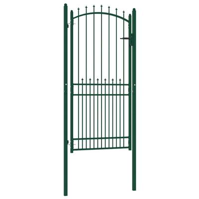 Poort met speerpunten 100x200 cm staal groen