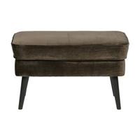 WOOOD Hocker 'Rocco' Velvet, kleur Warm Groen - thumbnail