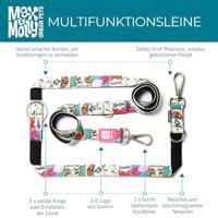 Max & Molly 117009 hond & kat riem 1,6 m Zwart, Wit Nylon Standaard riem - thumbnail