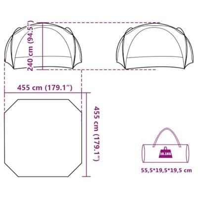 Partytent waterdicht wit en grijs