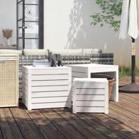 3-delige Tuinboxset massief grenenhout wit - thumbnail