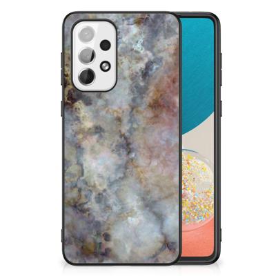 Samsung Galaxy A73 Marmeren Print Telefoonhoesje Marmer Grijs