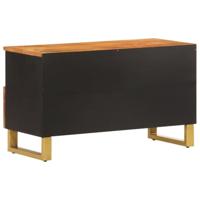 Tv-meubel 80x33,5x46 cm massief mangohout bruin en zwart - thumbnail