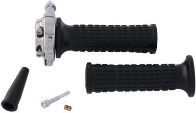 Domino gasdraaigreep armatuur "vintage" throttle grips alu chr vint lario