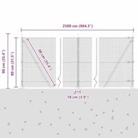 VidaXL Afrasteringspaal grijs 25 x 0,8 m (16 x 16 mm heknet) - thumbnail