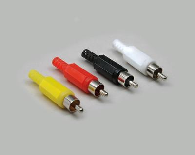 BKL Electronic 072138/T Cinch-connector Stekker, recht Aantal polen: 2 Rood 1 stuk(s)