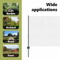 VidaXL Hek met paal groen 1 x 25 m staal - thumbnail