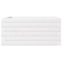 Plantenbak 50x50x23 cm massief grenenhout wit - thumbnail