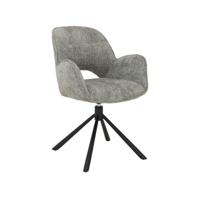 Tower Living Draaibare Eetkamerstoel 'Isola' kleur Zilver - thumbnail