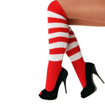Kniekousen rood/wit