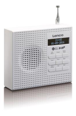 Lenco PDR-020 Draagbaar Analoog & digitaal Wit Lenco PDR-020 Draagbaar Analoog & digitaal Wit