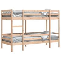 Stapelbedframe zonder matras massief grenenhout 90x190 cm - thumbnail