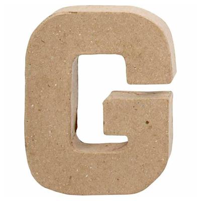 Creative letter G papier mâché 10 cm Creative letter G papier mâché 10 cm
