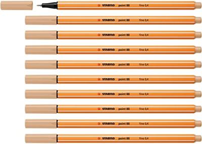 Fineliner stabilo point 88/86 f nude | 10 stuks