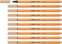 Fineliner stabilo point 88/86 f nude | 10 stuks - thumbnail