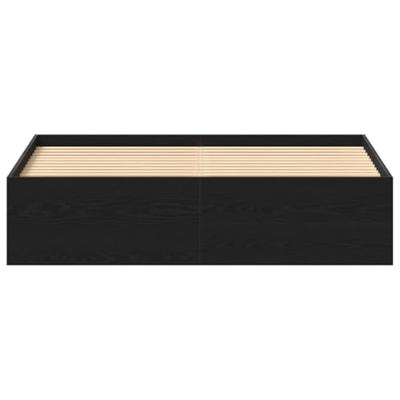 Bedframe zonder matras 160x200 cm bewerkt hout zwart eikenkleur
