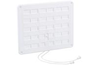 Nedco schuifrooster 250x200 mm wit afsluitbaar met koord - thumbnail