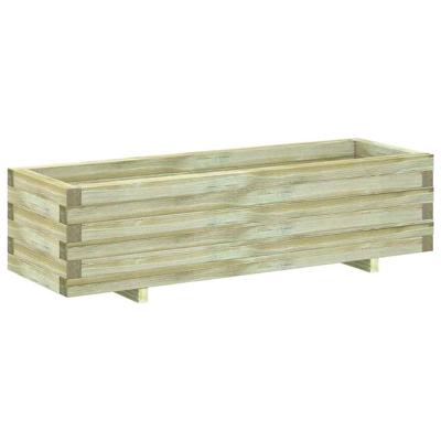 Plantenbak verhoogd rechthoekig 120x40x30 cm hout